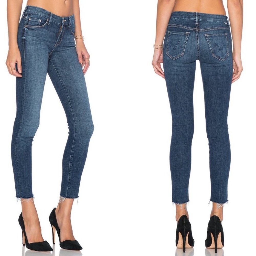 MOTHER The Looker Ankle Fray in Girl Crush Wash